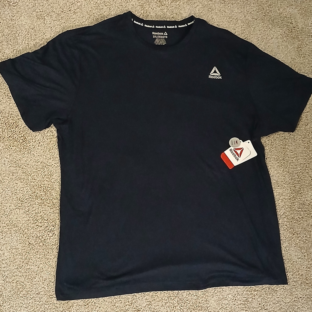 Reebok Men's Dark Blue Short Sleeve Tee